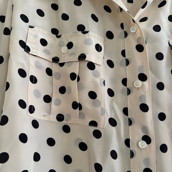 J. Crew Polka Dot Silk Blouse - Picture 2 of 5